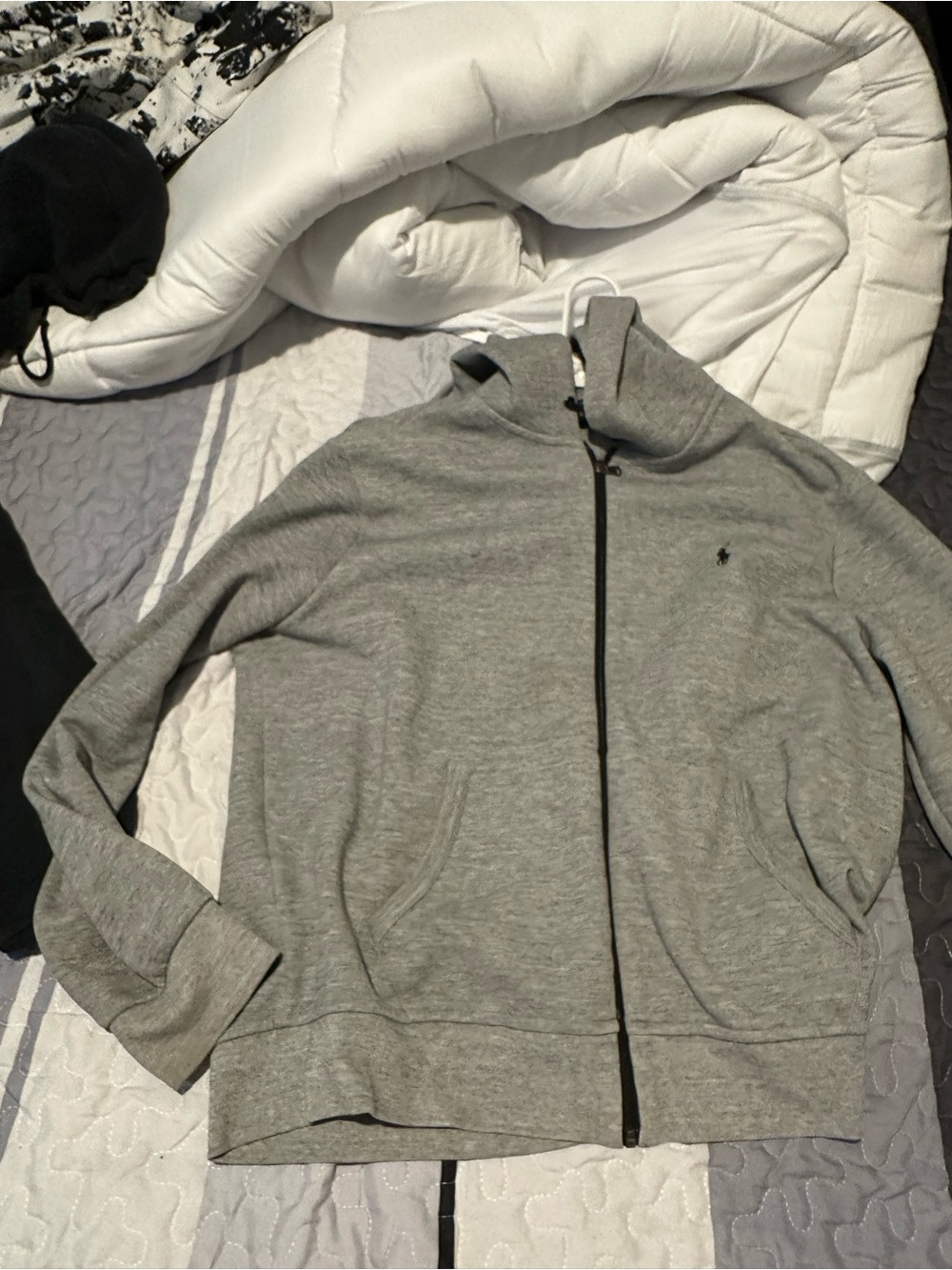 Polo by Ralph Lauren Gray Full-Zip Hoodie